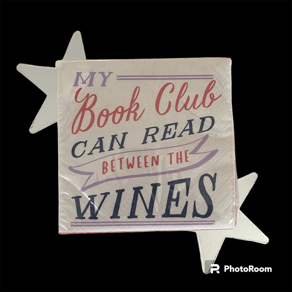 📚 Fun Beverage Napkins for Book Club! Two Packages of 20 Napkins Each! Cheers!